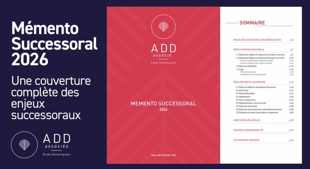 Memento successoral 2026 ADD Associés