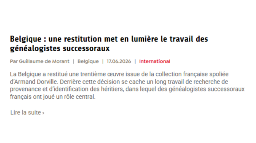 [MEDIAS] La Revue française de généalogie met en lumière l’expertise d’ADD Associés dans le dossier Dorville